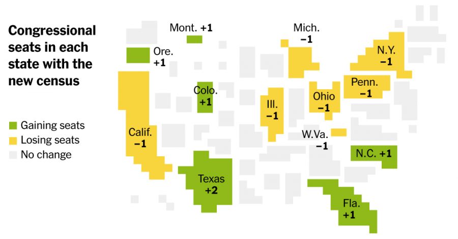 Pennsylvania was one of seven states to lose a congressional seat after the 2020 census. (Photo courtesy of The New York Times).