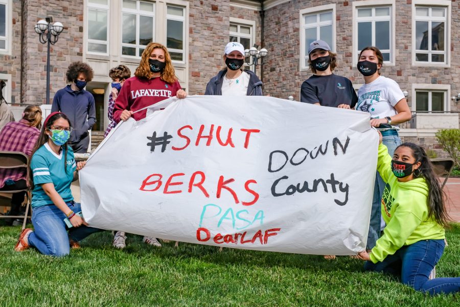 Students and campus activist groups gathered on the quad at the No More Cages Protest to call for the closing of the Berks County Detention Facility, a center for Immigration and Customs Enforcement that is about an hour away from College Hill.  