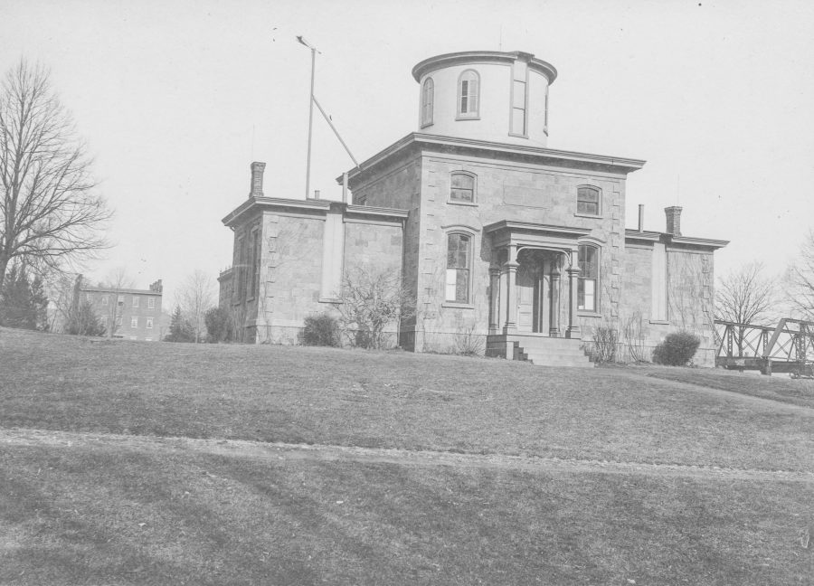 A photograph of the old Observatory in present day Colton Chapel.
