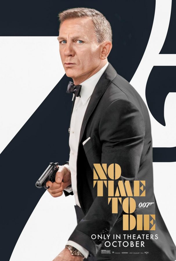 A+post+of+No+Time+to+Die+where+James+Bond+i+standing+in+front+of+a+large+seven.
