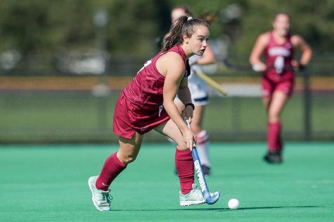 After proving to be key players this season while succeeding in the classroom, Lafayette field hockeys Felicitas Hannes and Alix Talkow were selected to the Patriot League Academic All-League team. (Photo courtesy of GoLeopards.com)