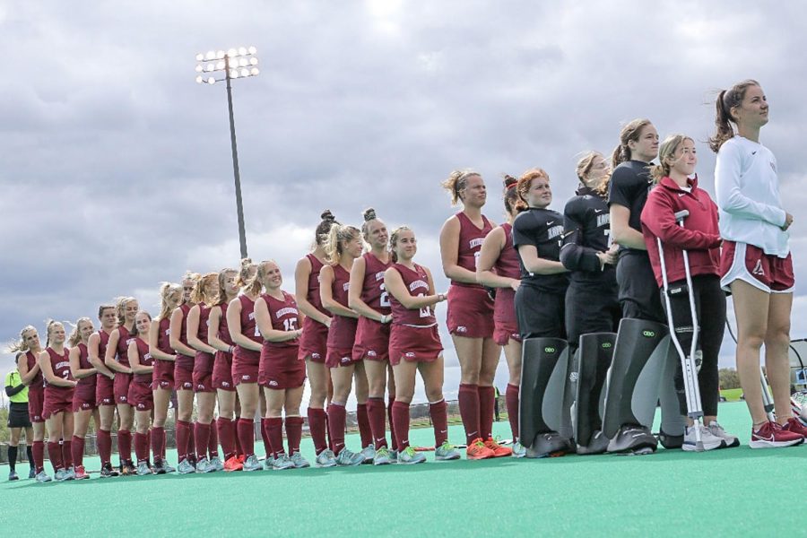 Lafayette field hockey put up a good fight against No. 1 seed American in Patriot League Championship in Washington D.C. but are unable to clinch the win. (Photo courtesy of GoLeopards.com)