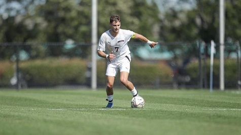 Venezia scored the game-tying goal that sent the team into a double overtime on Saturday against Holy Cross. (Photo courtesy of GoLeopards.com)