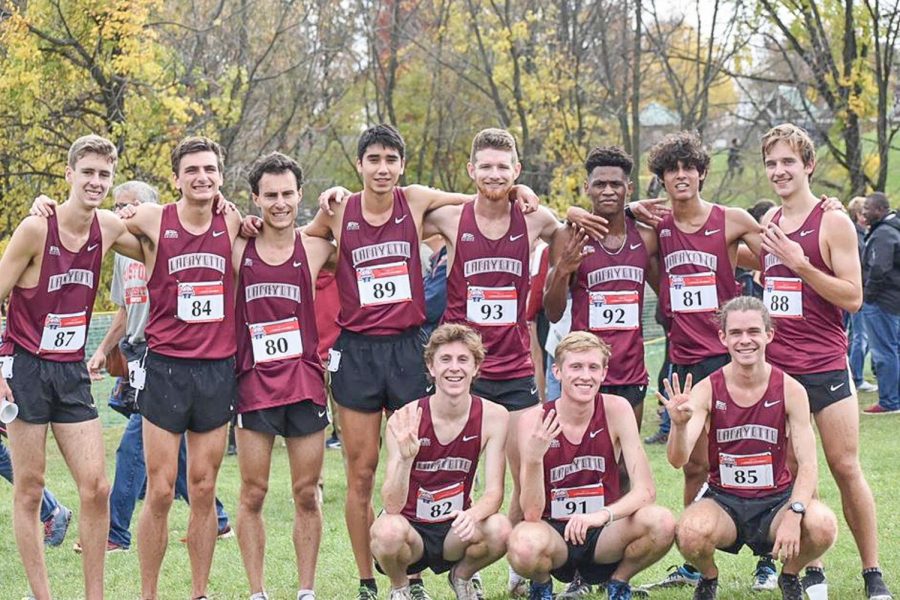 The Lafayette cross country team was led Bobby Oehrlein (ninth out of 109) and Autumn Sands (10th out of 98) this past weekend at the Patriot League championship race. (Photo courtesy of GoLeopards)