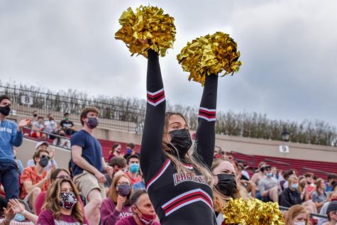Lafayette Cheerleading has been present and spirited at all of the football and basketball games this year. 
(Photo Courtesy of Caroline Burns 22)