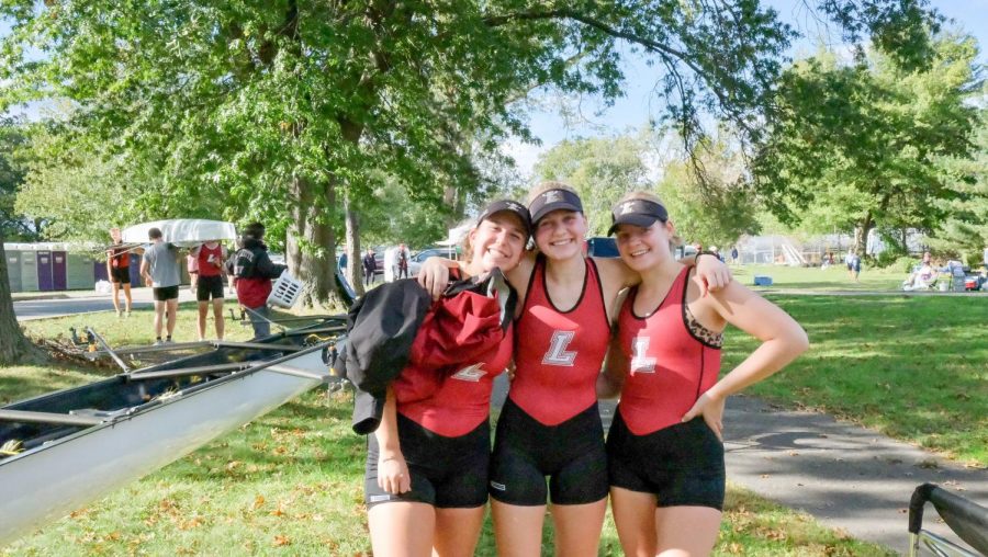 Announced to the 2022 executive board, Juniors Lauren Salbinski (left), Arden Westphalen (middle) and Abby Hammel (right) plan to continue to foster a positive and close-knit environment for the team. (Photo courtesy of Arden Westphalen 23).