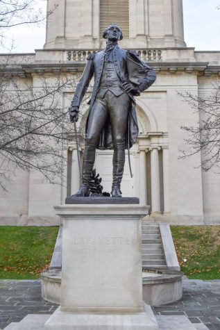 Unlike his acquaintance George Washington, the Marquis de Lafayette was a staunch supporter of the emancipation of slavery. (Photo by Emma Sylvester 25)