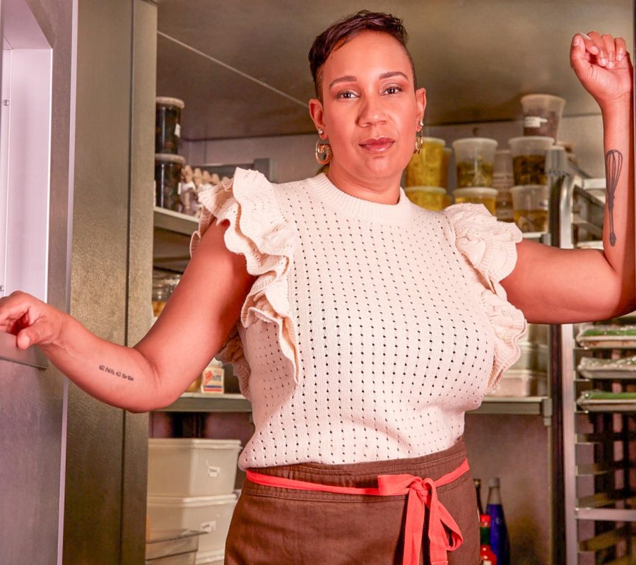 Elle Simone Scott, the first African American woman to host Americas Test Kitchen, spoke about the importance of representation, as well as the contributions and exploitation of Black cuisine. (Photo courtesy of General Assembly)