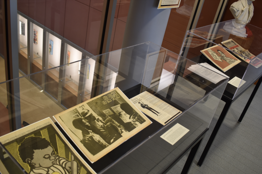 Special Collections is displaying newspapers by the Black Panther Party and the Black Manifesto by Lafayette's Association of Black Collegians. Both demanded change for Black citizens and students. (Photo by Emma Sylvester '25)