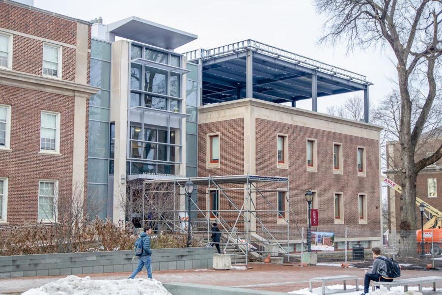 The fifth-floor will include bioengineering and robotics laboratories. (Photo by Kwasi Obeng-Dankwa 23 for The Lafayette)