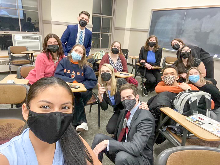 After their success this weekend, the Mock Trial A team may have a shot at the national qualifying round. (Photo courtesy of Thania Hernandez '25)