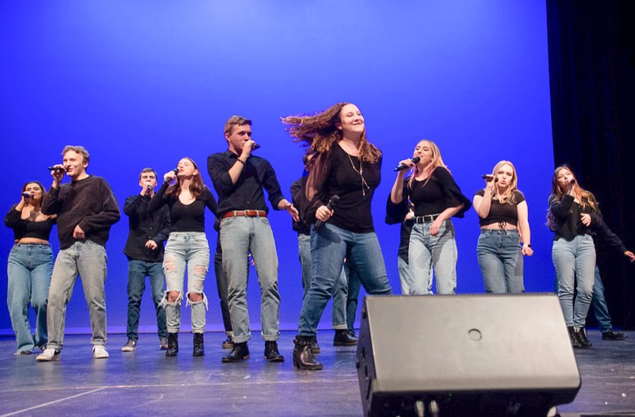 Soulfege, one of Lafayettes a cappella groups, performed hits including Amy Winehouses Valerie at International Competition of Collegiate A Cappella last weekend. (Photo courtesy of Amanda Graf 24) 