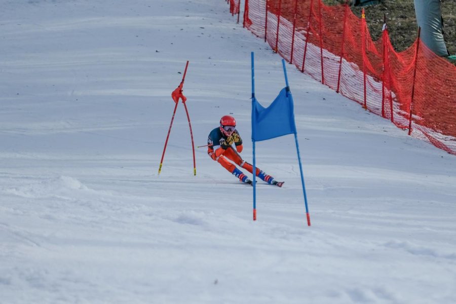 Sebastian Bjorkeson 25 led the mens alpine team, placing third out of 59 competitors. (Photo by Caroline Burns 22)