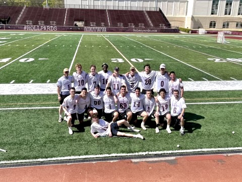 Lafayette Club Lacrosse poses after their win against Lehigh during their One Love charity game. (Photo courtesy of James Barton 22)
