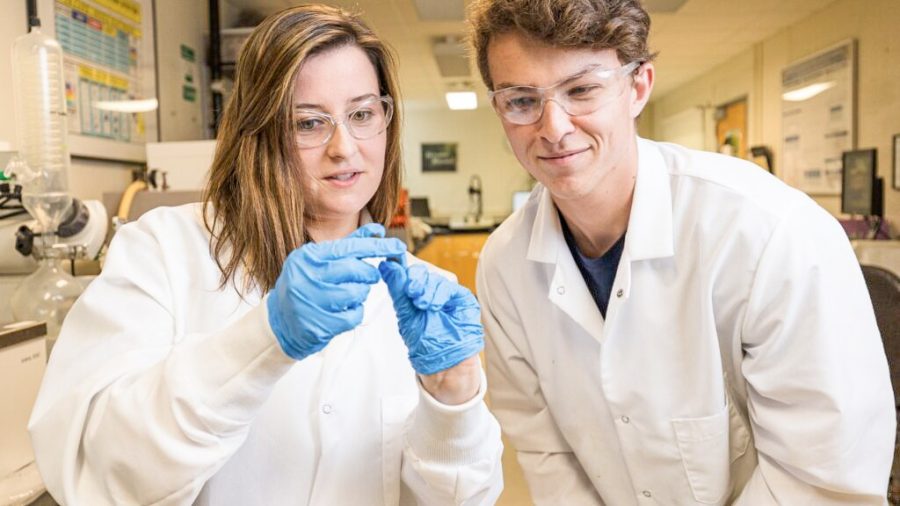 Professor Melissa Gordons research focuses on smart polymers that respond to their environments. (Photo courtesy of Lafayette Communications)