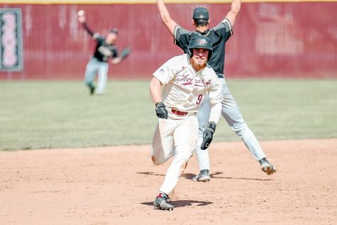 Sophomore outfielder Justin Grech (pictured) was a key player in baseballs split double header on Saturday against Army. (Photo courtesy of GoLeopards)