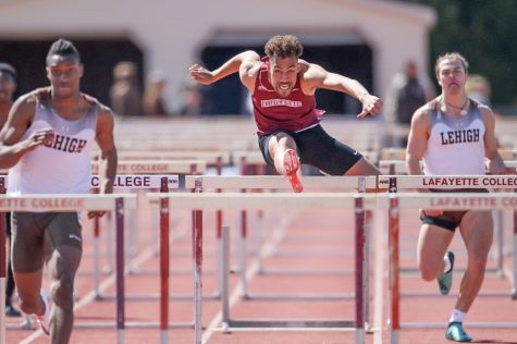 Jopps track and field career at Lafayette came full-circle this past weekend as he placed first in the same Decathlon that he placed 11th in his freshman year. (Photo courtesy of GoLeopards)