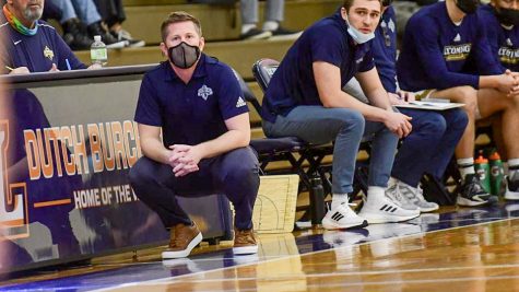 New mens basketball Associate Head Coach Mike McGarvey (left) joins the Lafayette coaching staff following an impressive career at Lycoming College. (Photo courtesy of GoLeopards)