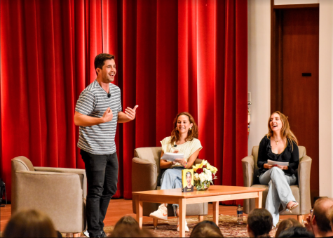 Josh Peck spoke to students about his experiences in the entertainment business, social media and finding his own happiness. (Photo by Emma Sylvester 25)