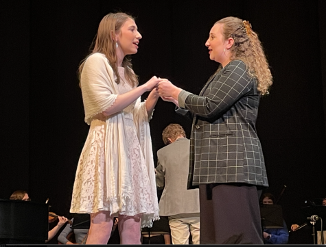 Sarah Candido 22 and Meredith Forman 24 performed in Missed, a chamber opera by Anna Zittle 22. (Photo by Shirley Liu 23 for The Lafayette)