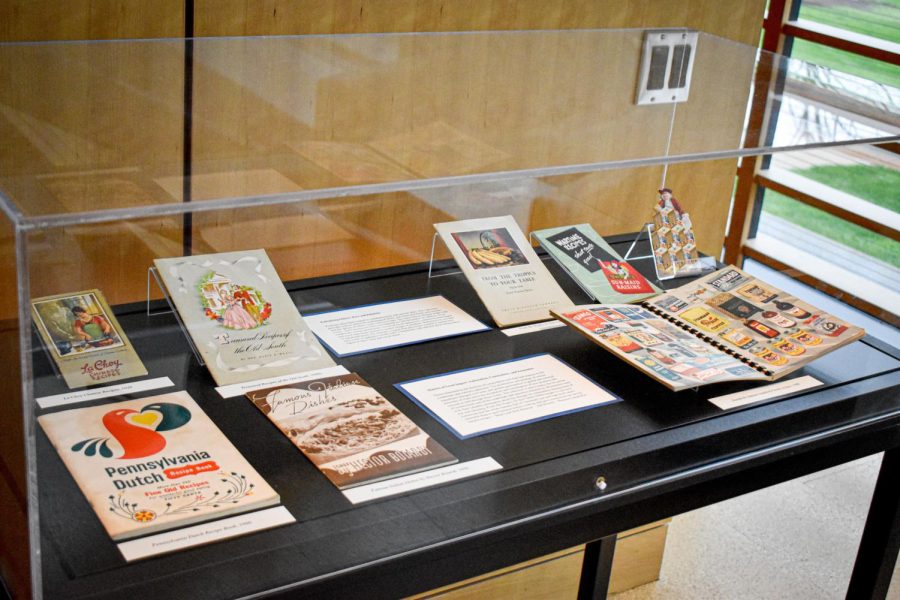 The food studies exhibit shows off culinary ephemera, or materials related to food and cooking that would not normally have a long shelf life. (Photo courtesy of Emma Sylvester 25)