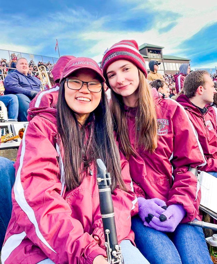 Presley Anderson 22 and Abby Esposito 22 were previously the president and vice president of pep band, respectively. (Photo courtesy of Presley Anderson 22)