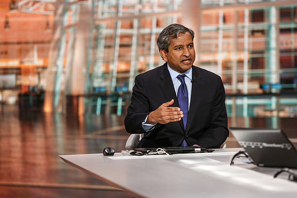 Krishna Memani speaks during a Bloomberg Television interview in New York. (Photo by Chris Goodney for Bloomberg)