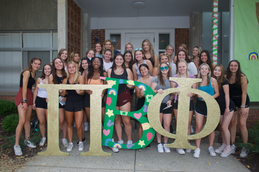 Pi Beta Phi welcomed a new member class of 29, as compared to 19 last fall. (Photo courtesy of Stephanie Davidson 23)