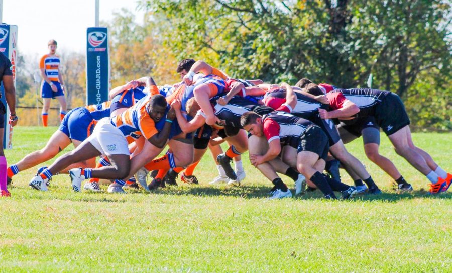 The mens club rugby team gears up for the 2022 fall season with a handful of new members. (Photo courtesy of Matt Cherry 23)