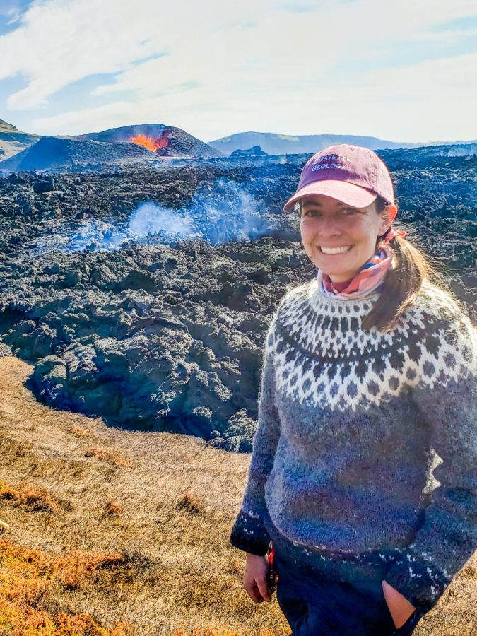 Professor Tamara Carley traveled to Iceland this summer for her volcanic research. (Photo courtesy of Tamara Carley) 
