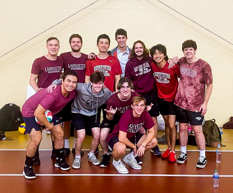 The Lafayette mens club volleyball team poses after its successful first tournament. 
(Photo courtesy of @laf_mvb on Instagram) 