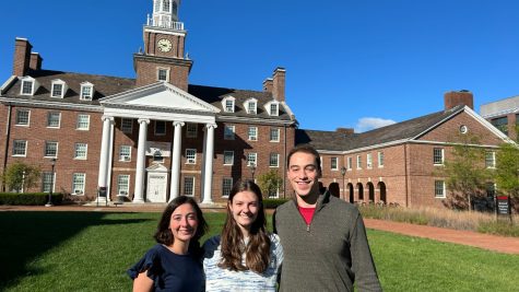 Danielle Lemisch ’23, Meg Dodge ’23 and Jed Alterman ’23 were awarded for their excellence in engineering. (Photo courtesy of Lafayette Communications)

