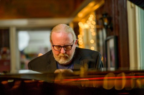 Music professor Skip Wilkins recently premiered the music of Vanessa Haraya Dela Paz Maca 22 at jazz clubs in Berlin and Prague. (Photo  by Johnathan Brody)