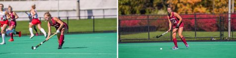 Sophomore midfielder Lineke Spaans (left) and senior defender Simone Hefting (right) were laureled for their impressive performances this fall. (Photo courtesy of GoLeopards)