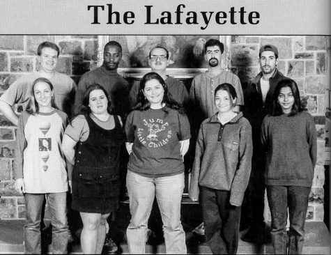 Shayne Figureoa 99 (front, center) spearheaded a change from Arts to Arts & Entertainment during her tenure. (Photo courtesy of Lafayette College Archives)