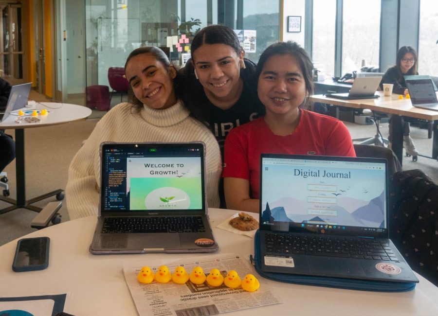 The Best Overall Hack Award was given to a team that made a website centered on mental health. (Photo courtesy of Anjeliqe Martinez 24)
