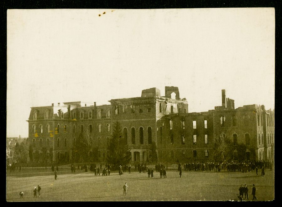 The second fire to engulf Pardee Hall occurred in 1897. (Photo courtesy of College Archives)