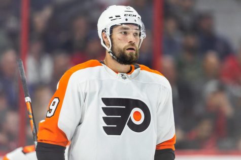 Ivan Provorov of the Philadelphia Flyers sparked controversy when he did not participate in the teams Pride Night. (Photo courtesy of NBC News)