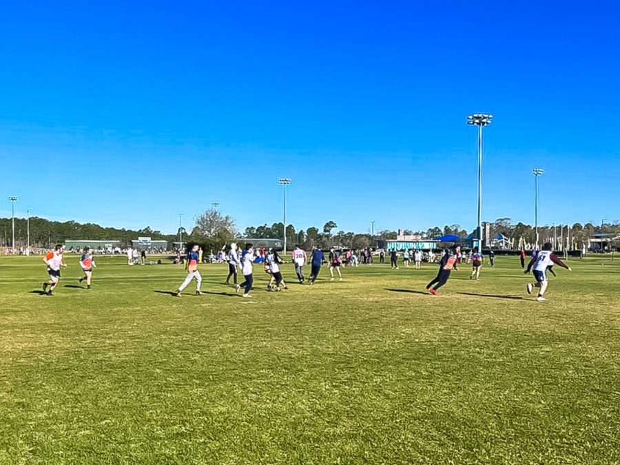Frisbee spent spring break competing in the prestigious High Tide national tournament against teams from all over the country. (Photo courtesy of Sara OKeefe 24)