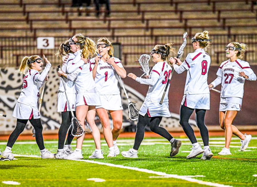 The Leopards had a strong offensive outing against American, scoring a record high 15 goals. (Photo by Hannah Ally for GoLeopards)
