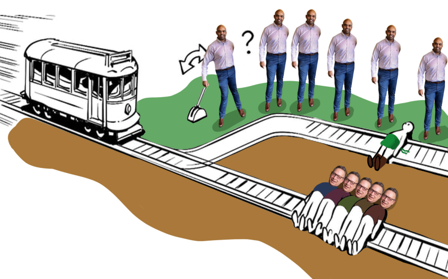 Don Juan will give the student who solves the Trolley Stop Problem a free cookie.