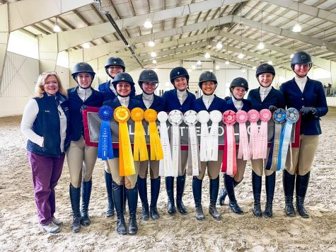 Equestrian shows off winning ribbons at Zones last weekend. (Photo courtesy of Ashley Holland 25)