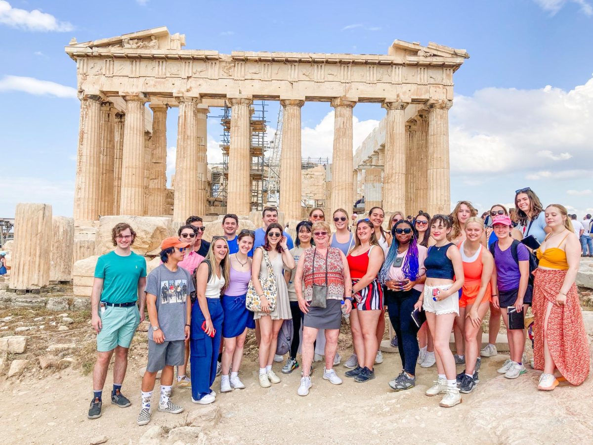 One of the summer study abroad trips took students to famous Greek landmarks. (Photo courtesy of Lily Gilmore 24)