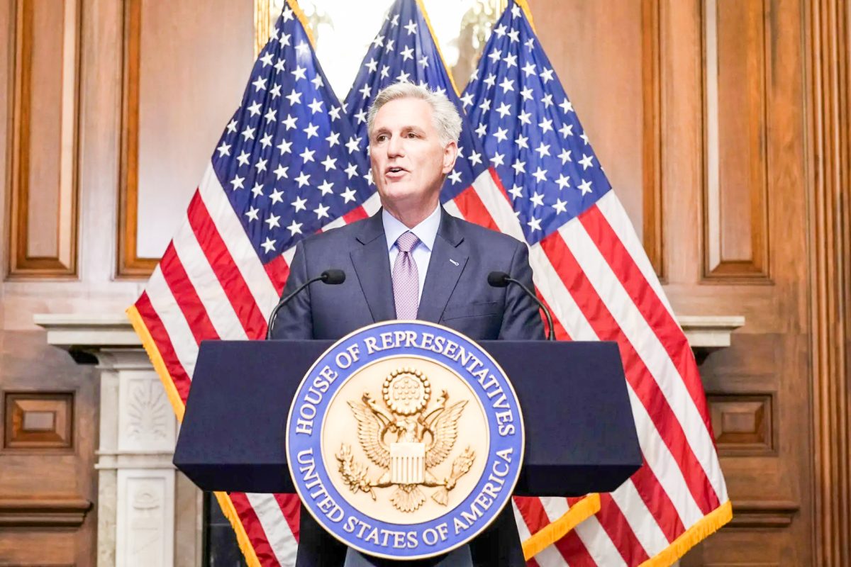 Representative Kevin McCarthy will not seek the speakership again in the upcoming round of voting. (Photo by J. Scott Applewhite for the Asociated Press)