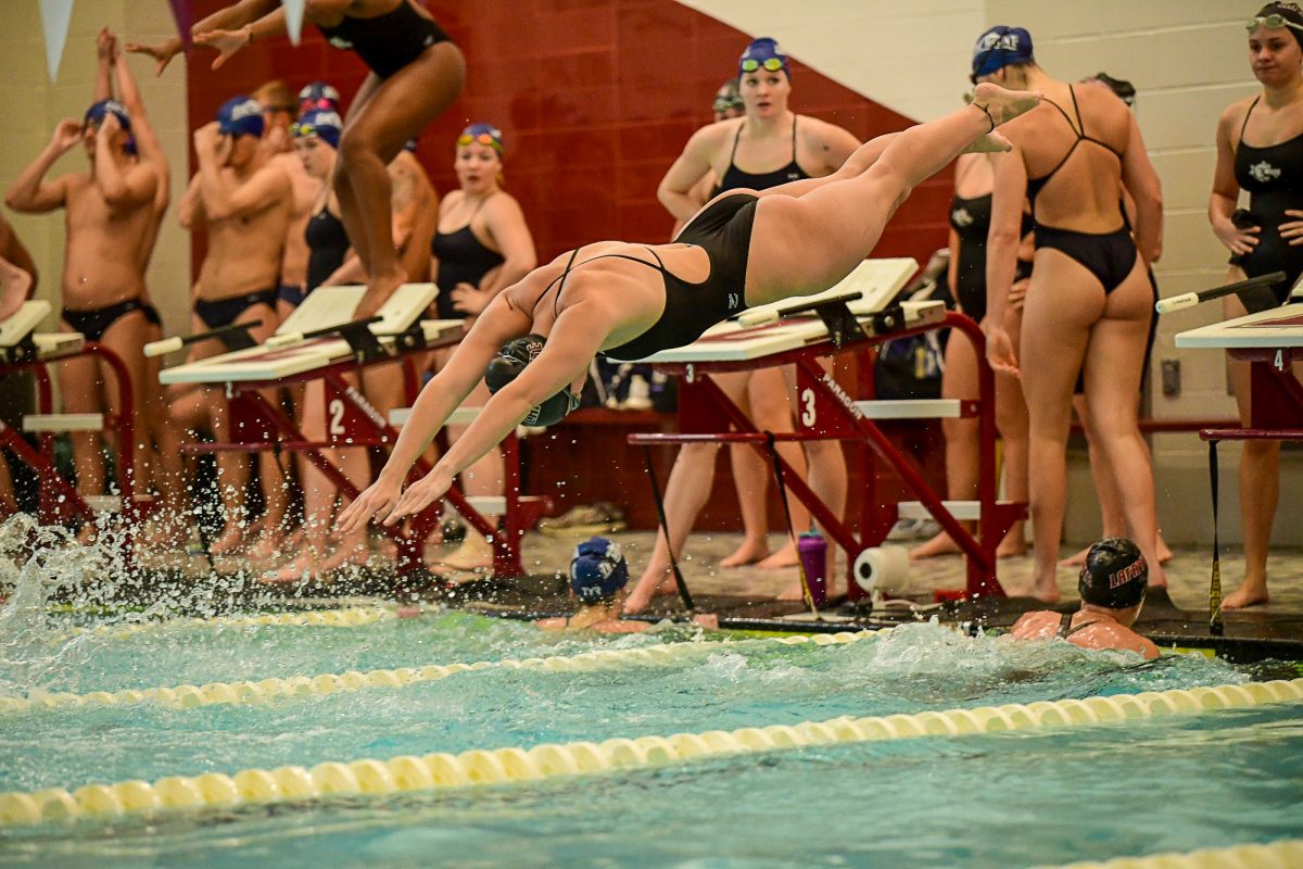 The womens and mens swimming and diving teams were both successful in their early season meets. (Photo by Hannah Ally for GoLeopards)