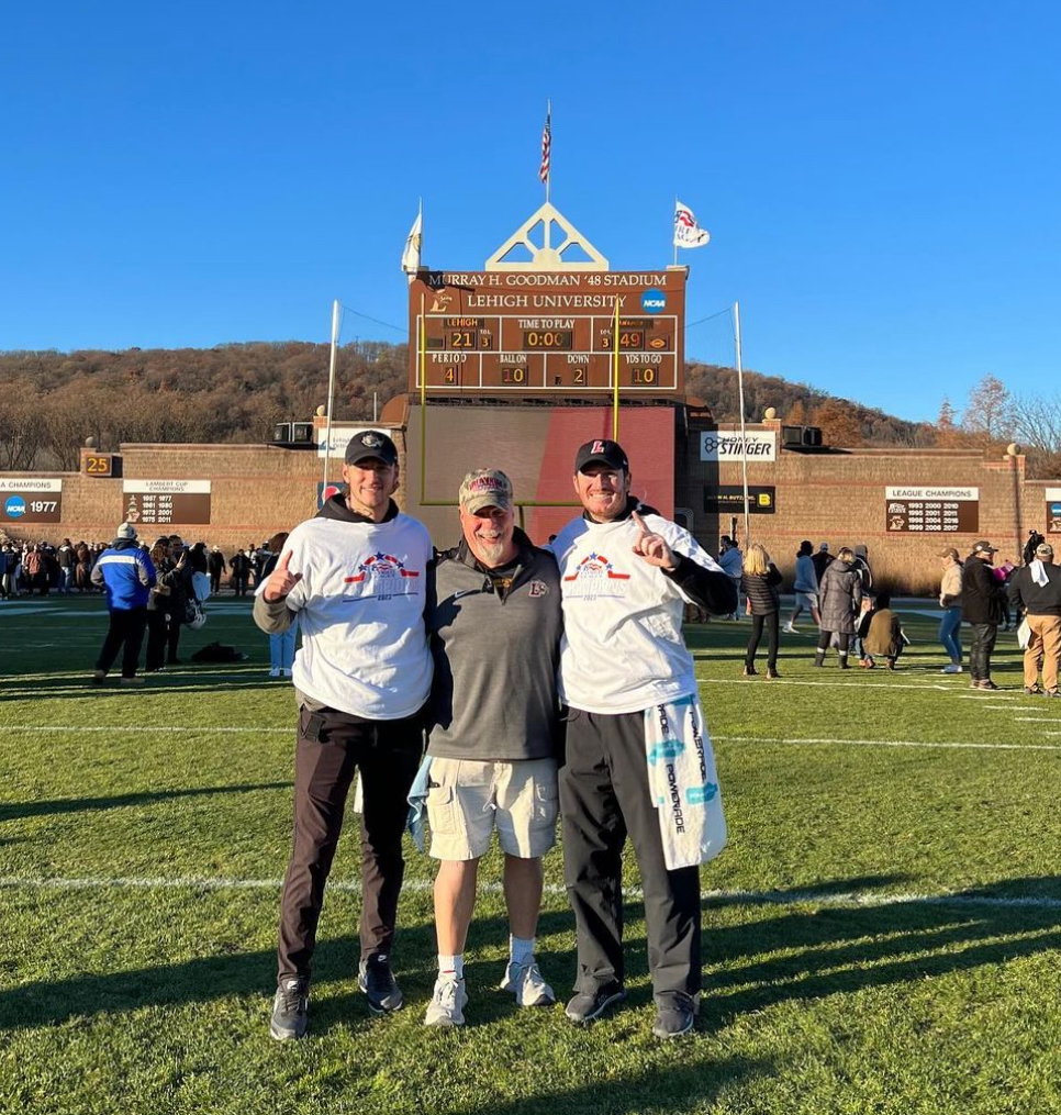 The sports medicine staff poses following the football teams 2023 victory over Lehigh.
(Photo courtesy of @LCsportsmed on Instagram)