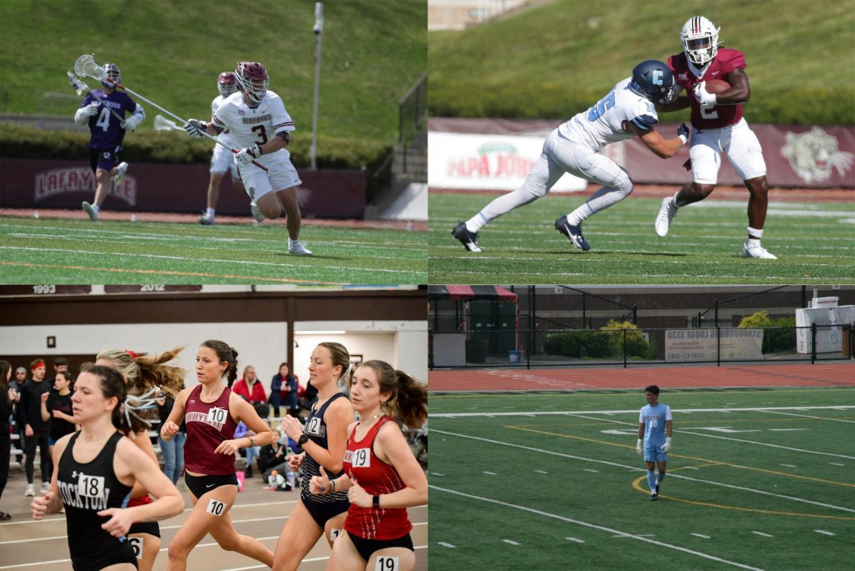 Lehigh Valley athletes often choose Lafayette for its proximity to home and its top-tier competition. (Photos courtesy of GoLeopards and James Macchia)