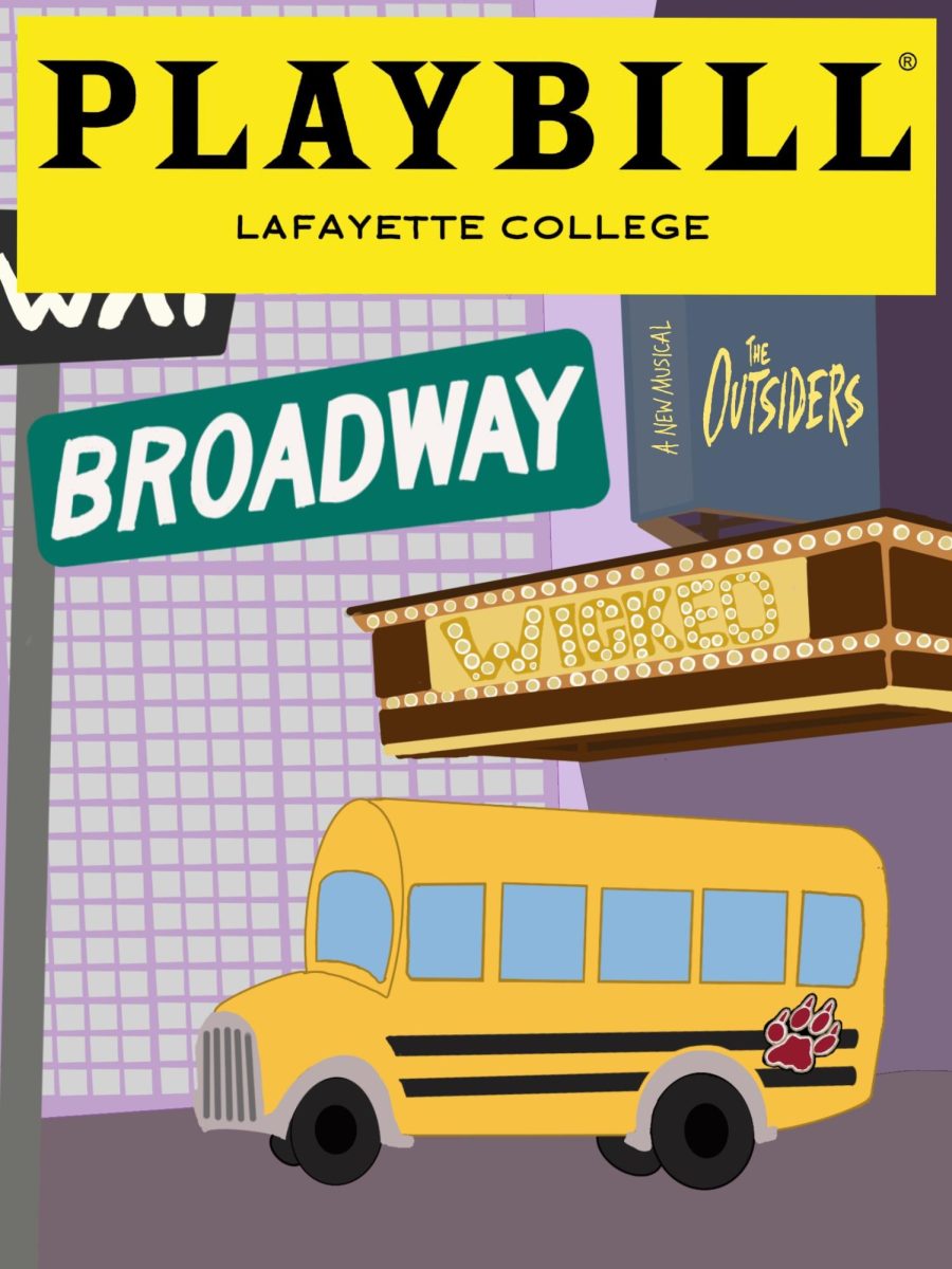 Students traveled to New York City to see “Wicked” and “The Outsiders” on Broadway. (Graphic by Isabella Gaglione 25 for The Lafayette)