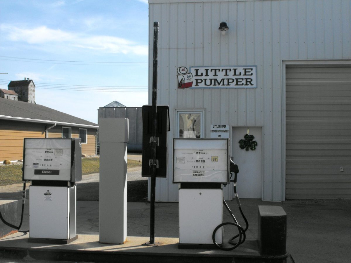 The town gas station is owned by Rose Doyle, the city clerk of Easton, Minnesota.