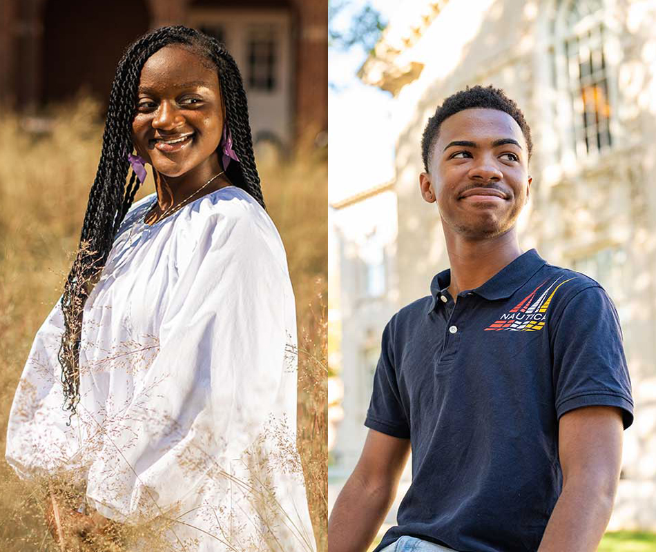 Former Reps. Virginia Sacotingo 25 and Dashawn Sheffield 27 both did DEI work in Student Government. (Photos courtesy of Lafayette College Communications)